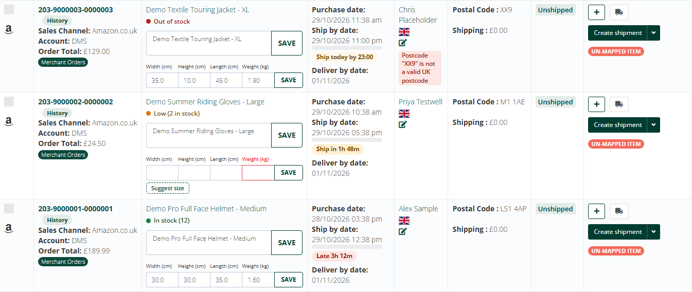 Late, Ship in 1h 56m, Ship today - straight from the marketplace ship-by date.